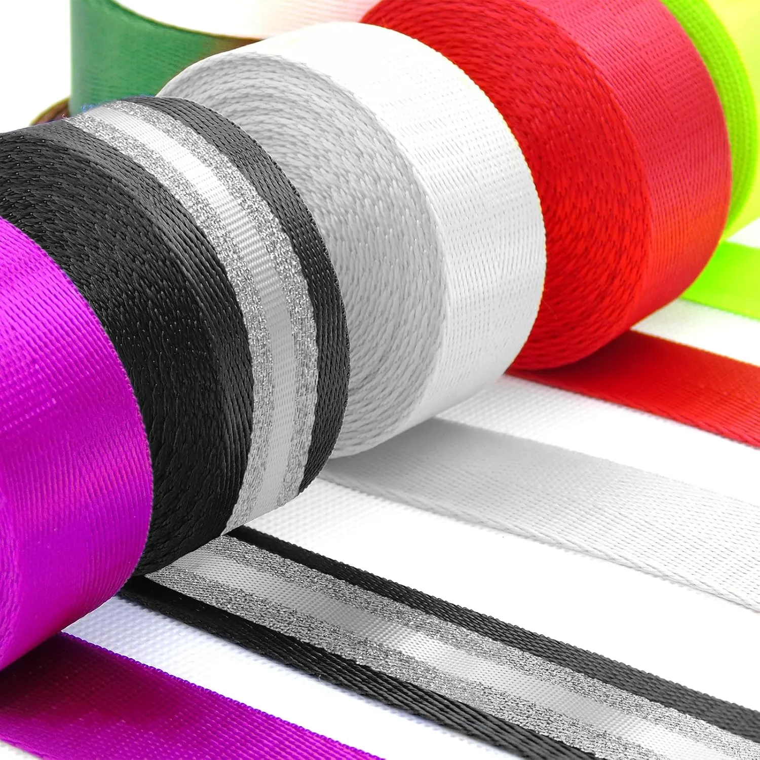 10 Yards Nylon Webbing 1.5 Inch 2 Inch Nylon Strap Webbing Straps Backpack Straps Nylon Belt for Indoor or Outdoor Gear, DIY Crafting, Handles, Luggage, Slings