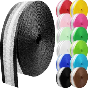 10 Yards Nylon Webbing 1.5 Inch 2 Inch Nylon Strap Webbing Straps Backpack Straps Nylon Belt for Indoor or Outdoor Gear, DIY Crafting, Handles, Luggage, Slings