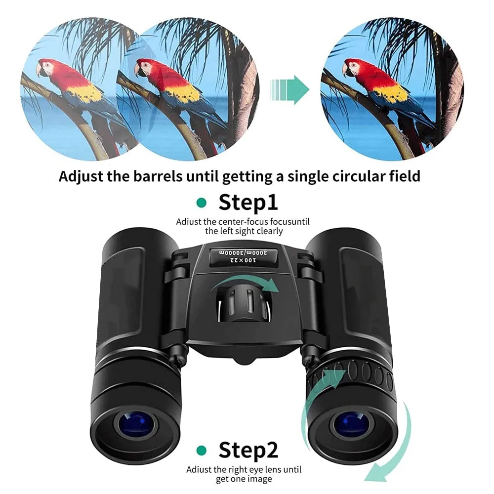 100X22 Professional Binoculars 30000M High Power HD Portable Hunting Optical Telescope BAK4 Night Vision Binocular For Camping