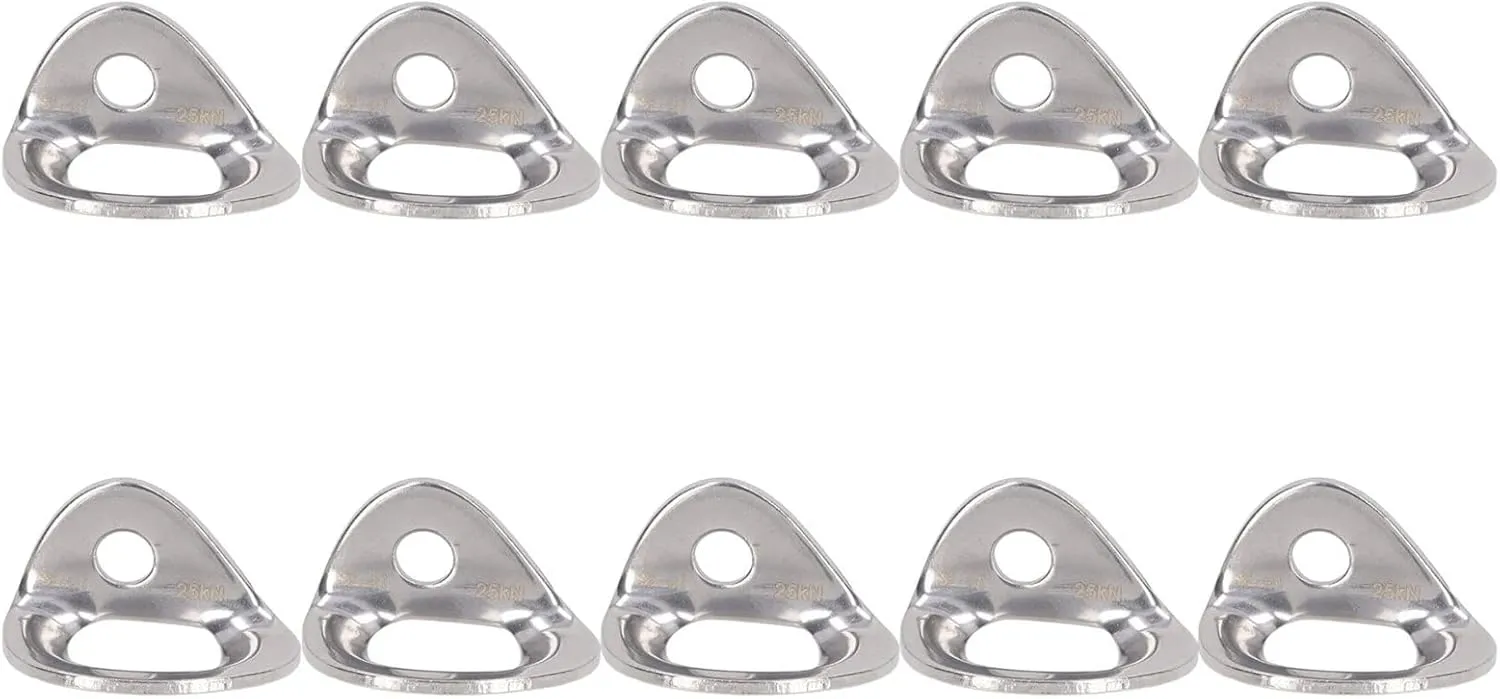 10Pcs Climbing Hanger Mountaineering Hanger Lightweight Stainless Steel Rock Climbing Anchors Safety Hanger for Cave Exploration Engineering Protection