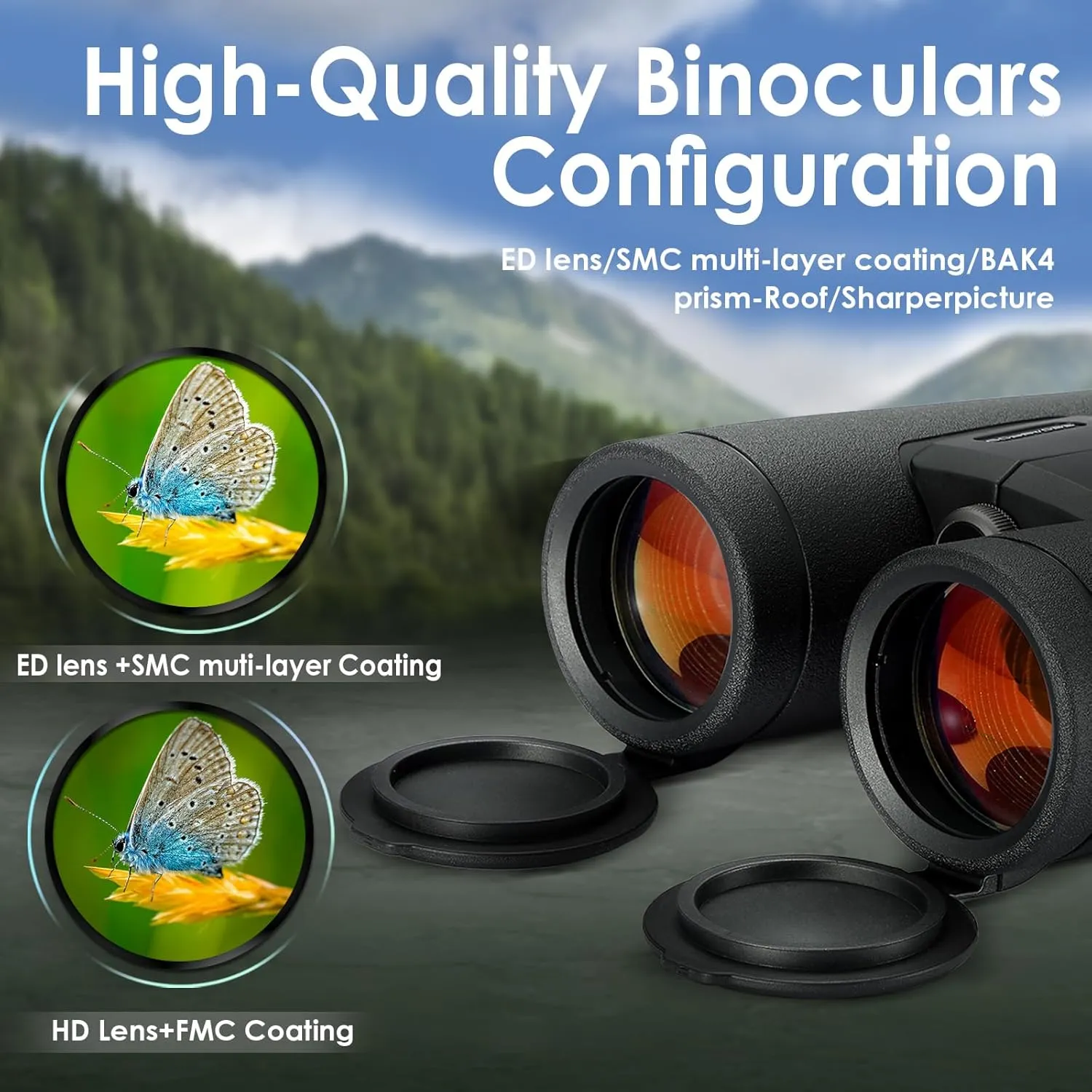 10x42 ED Binoculars for Adults High Powered,Ultra Wide Angle Waterproof Binoculars with ED Lenses, Super Bright Clear for Bird Watching, Hiking, Cruise Ship, Wildlife Viewing and Outdoor Activities