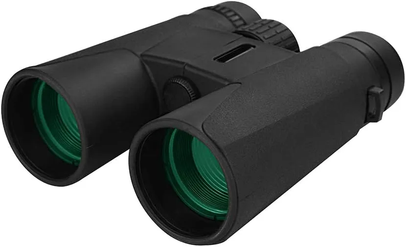 10X42 Professional Binoculars with Smartphone Adapter, Compact Waterproof Low Night Vision Binoculars for Adult Birds Watching Hunting Concert Travel