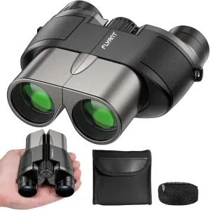 12X25 High Powered Binoculars for Adults, Compact Binoculars with Clear Low Light Vision, Easy Focus Waterproof Small Binocular for Bird Watching, Hunting, Hiking, Cruise Ship, Travel, Concerts