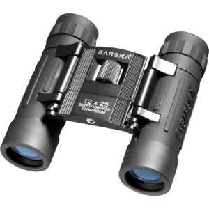 12x25 Lucid View, Black, Compact,blu Lens