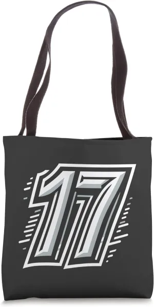 17 -Back "Seventeen's Stride" - Number 17 for Sports / Clubs Tote Bag