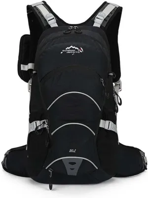 20L Unisex Casual Gym Backpack with Water Bag Compartment & Helmet mesh for Camping,Cycling,Hiking,Climbing & Travel.