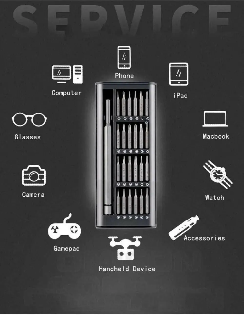 24-in-1 Precision Screwdriver Set | Magnetic Repair Tool Kit for Mobile, Laptop & Electronics