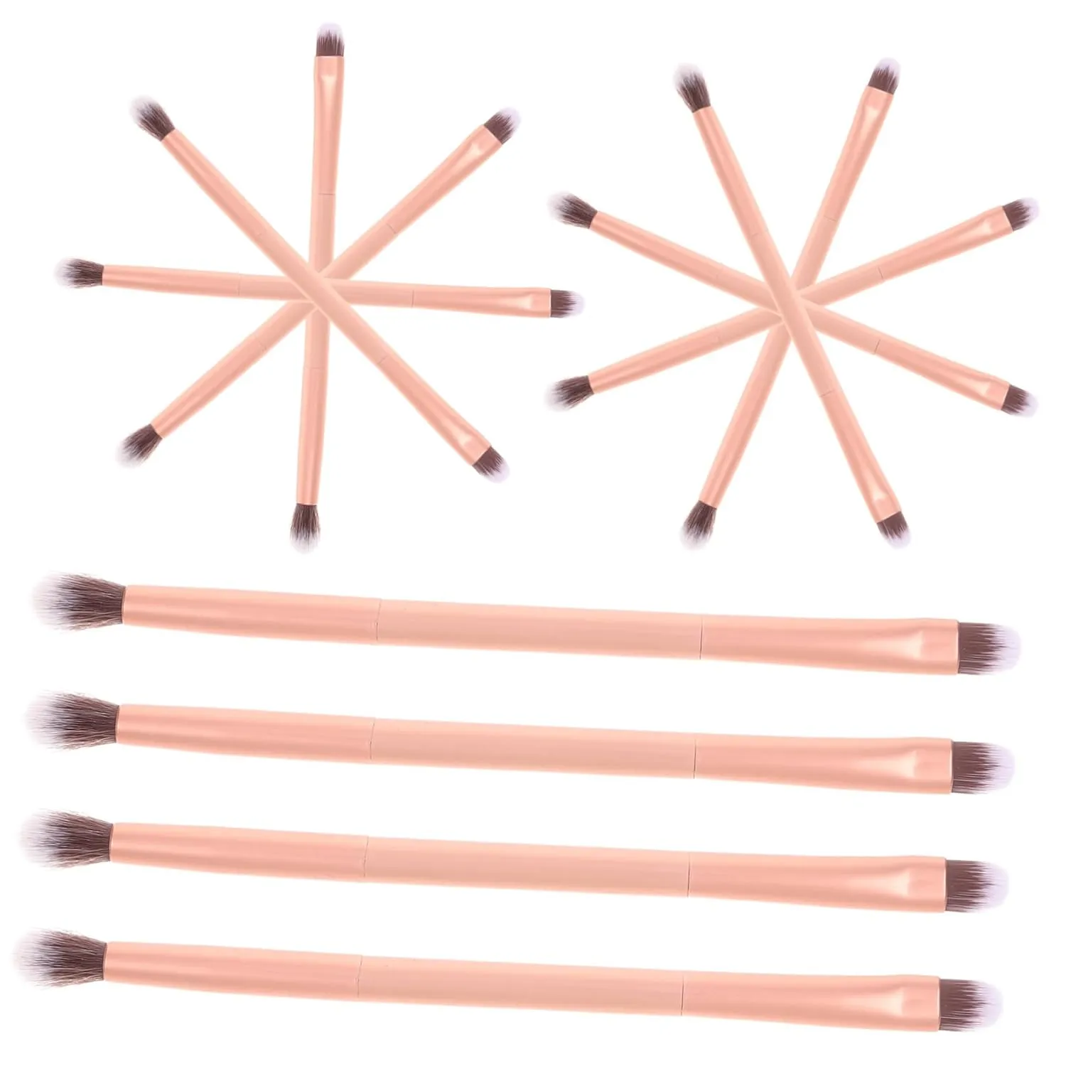 24pcs Double Ended Eyeshadow Brush for Women Versatile Eye Makeup Tools for Eyeshadow Nose Contouring and Highlighter Compact and Lightweight for Travel Use