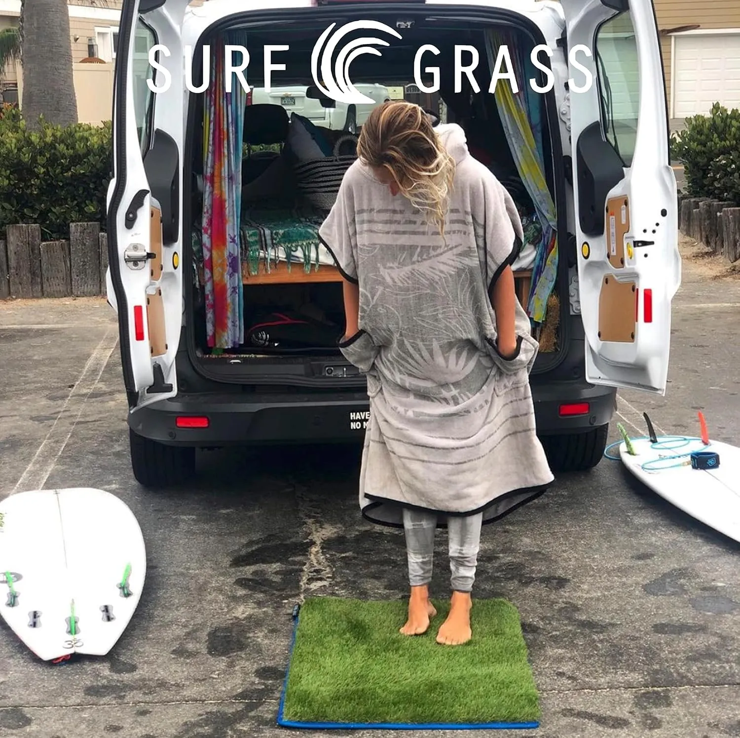25" x 30" Large - The Original Surf Grass Mat - Made in the USA - Surfer Grass Change Mat - Roll Up Turf for Beach, Snow, Camping, Changing & More!