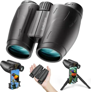 25X30 HD Binoculars for Adults with Universal Phone Adapter,Tripod and Tripod Adapter- Large View Waterproof Binoculars with Super Bright for Bird Watching,Hunting,Theater and Concerts