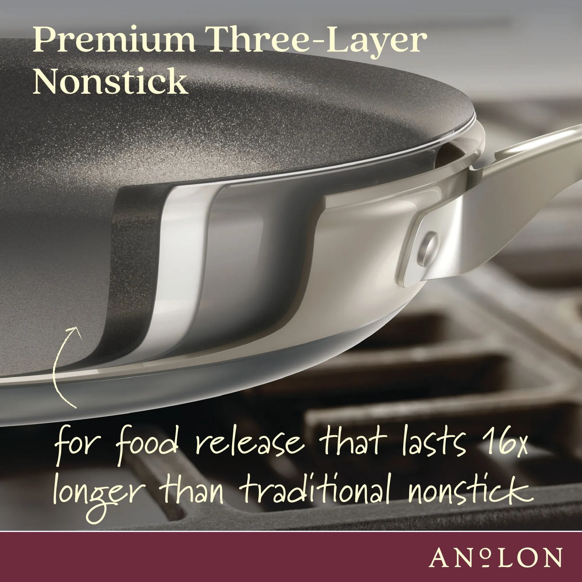 3-Quart Hard Anodized Nonstick Sauté Pan with Lid