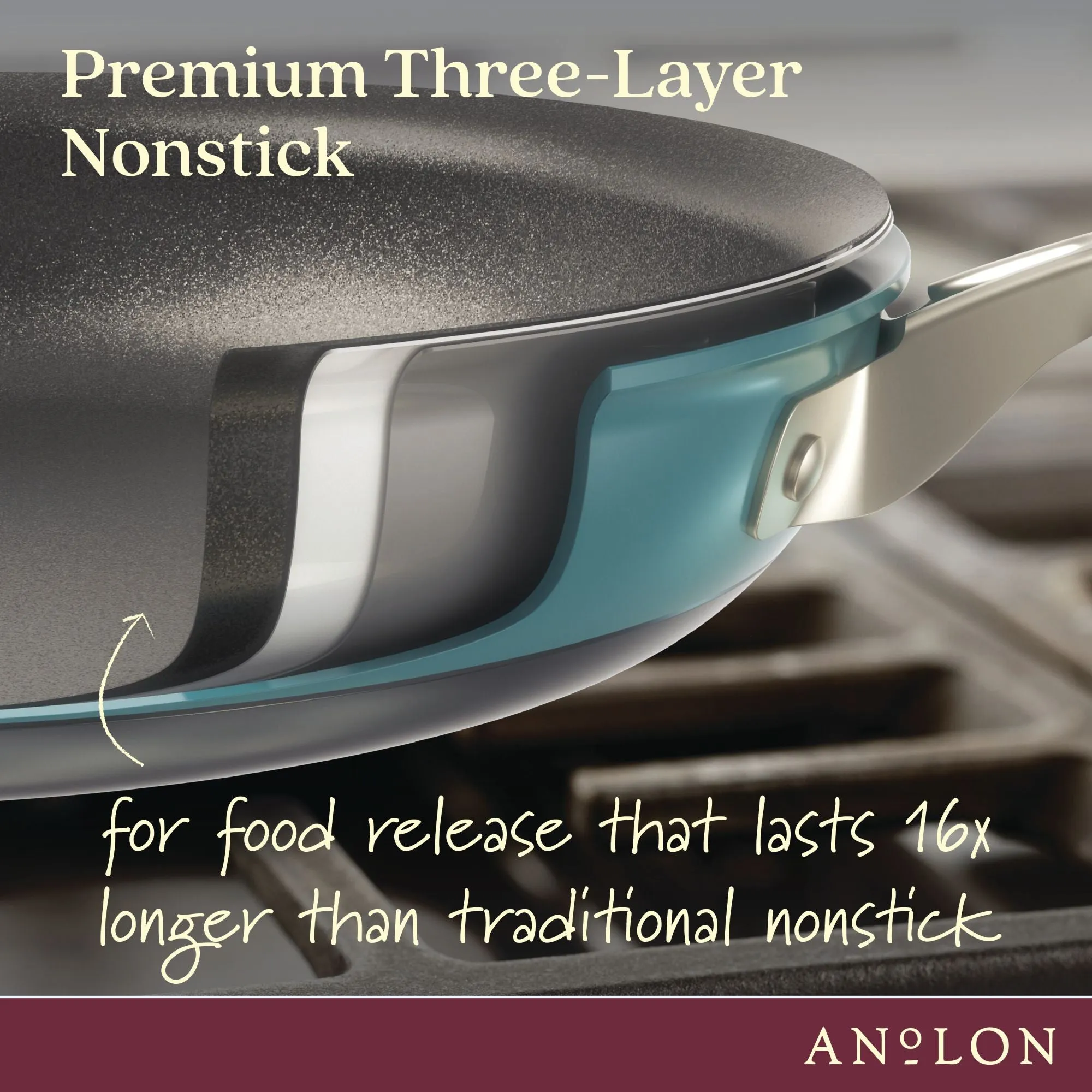 3-Quart Hard Anodized Nonstick Sauté Pan with Lid