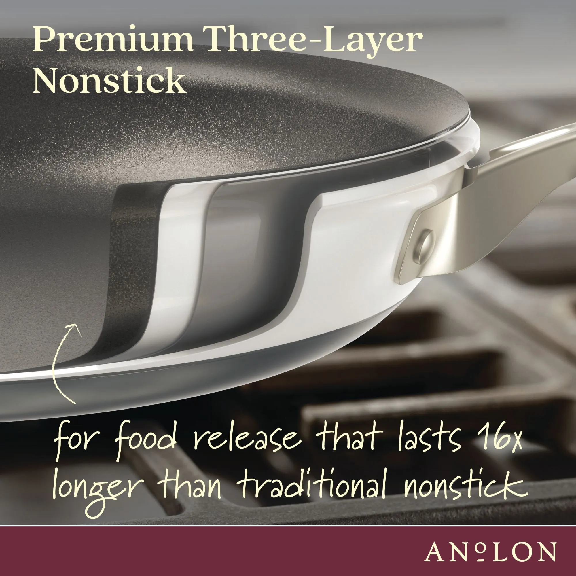 3-Quart Hard Anodized Nonstick Sauté Pan with Lid