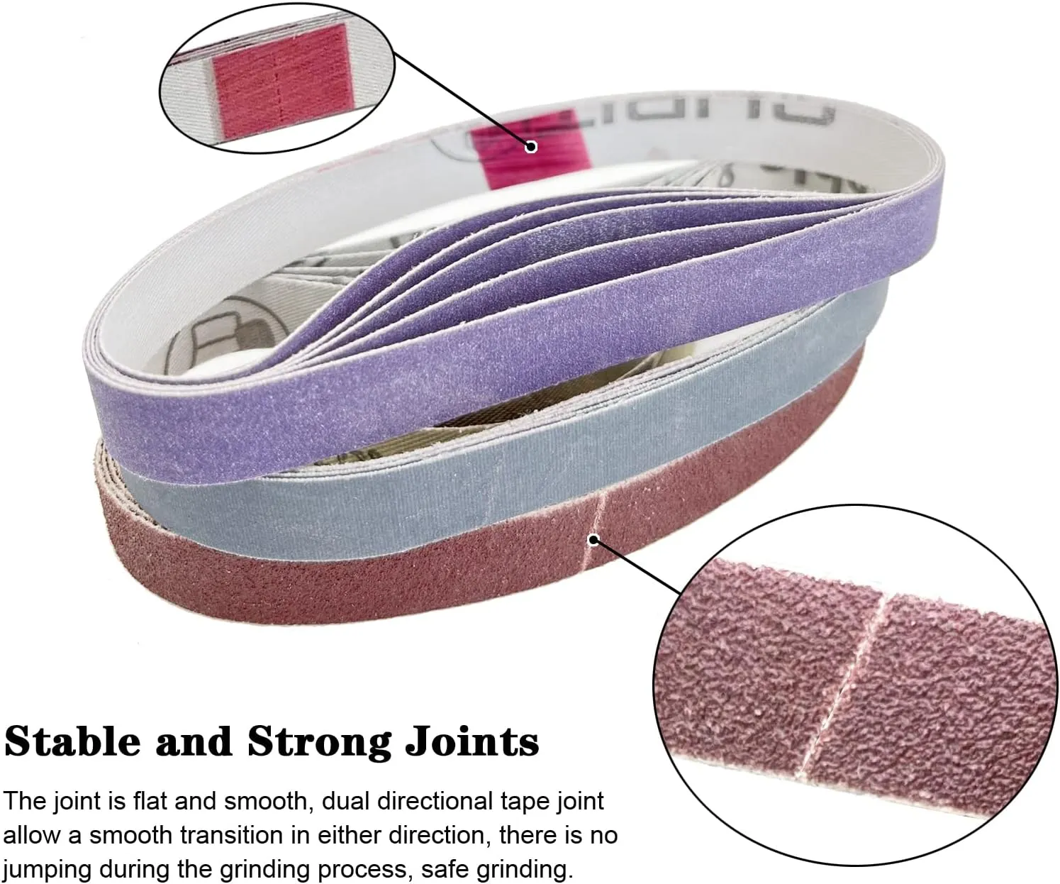30 Pcs 1/2" x 12" Replacement Sharpening Belt Kit for Official Work Sharp Knife & Tool Sharpener (WSKTS & WSKTS-KT/Mk.1 & Mk.2) - 80/120/240/400/1000/2500 Grits