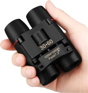30x60 Binoculars for Adults Small Compact Binoculars, Suitable for Adults and Children Bird Watching Travel Sightseeing, Waterproof Lightweight Small Binoculars, with Clear Low-Light Vision