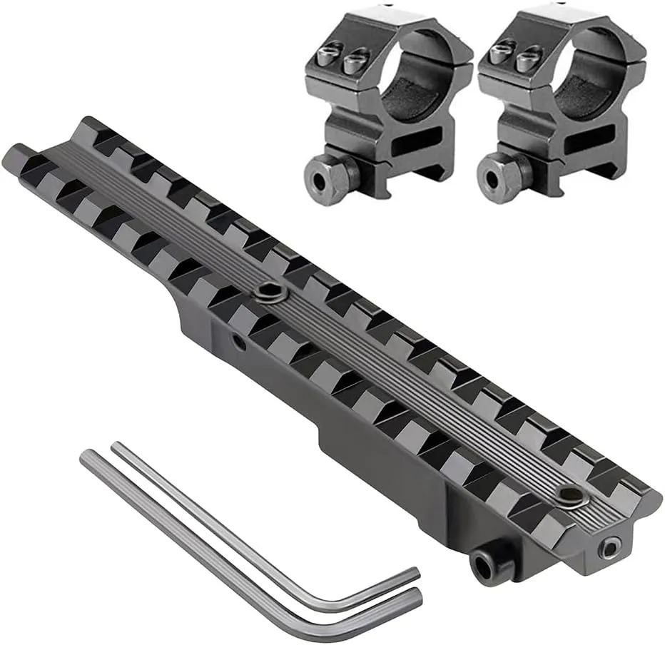 360 Tactical Optics Mounting Kit for Mauser 24/47 M48 K98 98 Rifles - Includes Scout Rifle Scope Mount Rail   Mount Rings