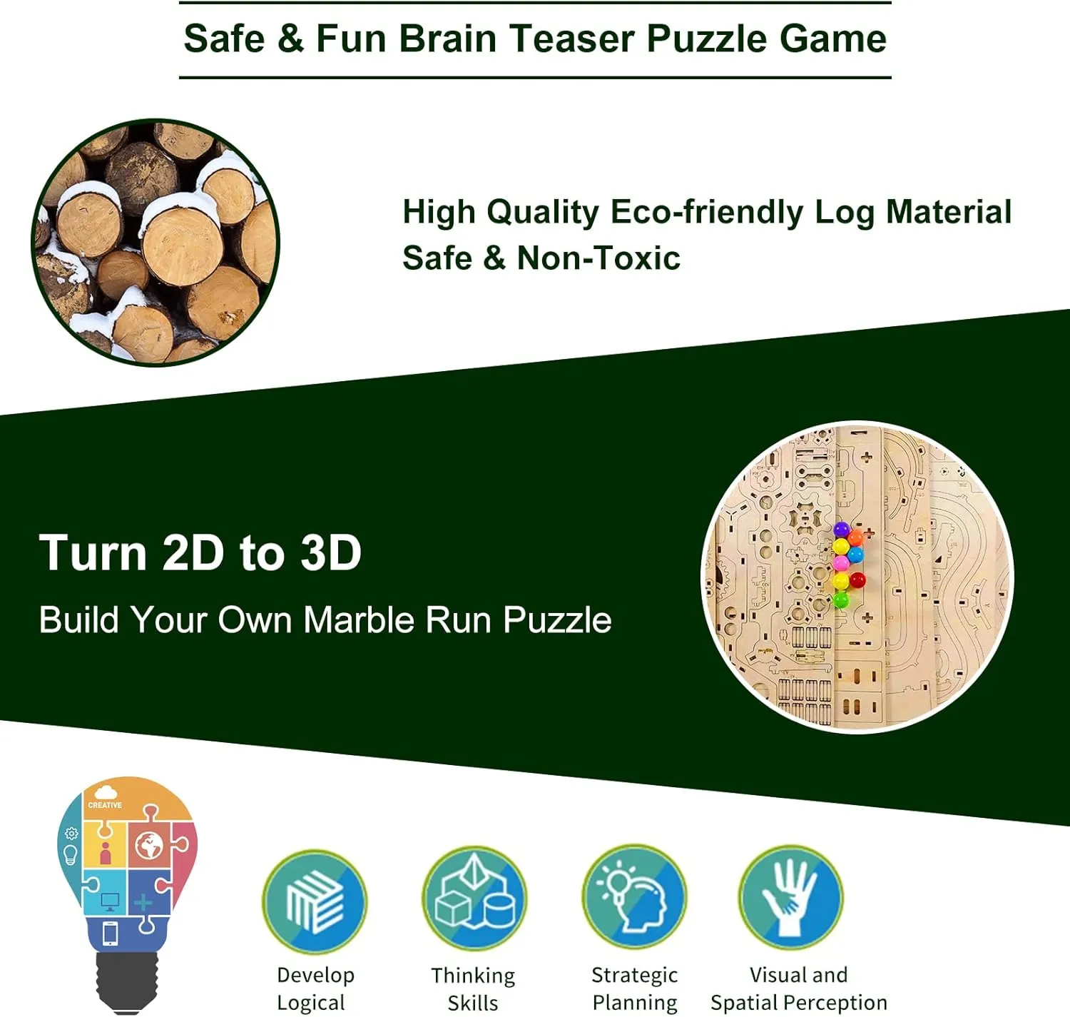 3D Wooden Puzzles for Adults, Rollercoaster Marble Maze Run Model DIY Building Kits Block Craft, Mechanical Gear Kit Hobbies Toys Valentines Birthday for Hobbyist, 396 PCS