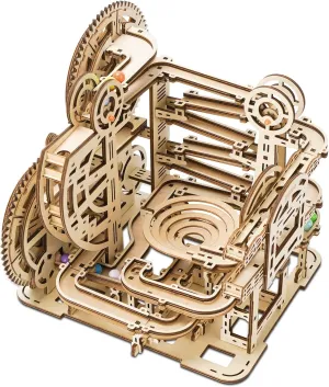 3D Wooden Puzzles for Adults, Rollercoaster Marble Maze Run Model DIY Building Kits Block Craft, Mechanical Gear Kit Hobbies Toys Valentines Birthday for Hobbyist, 396 PCS