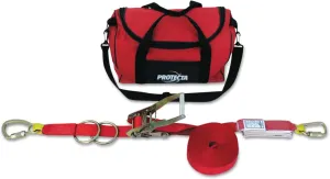 3M Protecta PRO-Line 1200105 3M Protecta 60' Horizontal Lifeline System with Carrying Bag, Red
