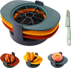 4 in 1 Mango & Apple Corer Slicer, Tomato Wedges & Vegetable Cutter - Easy Kitchen Tool with Fruit Knife