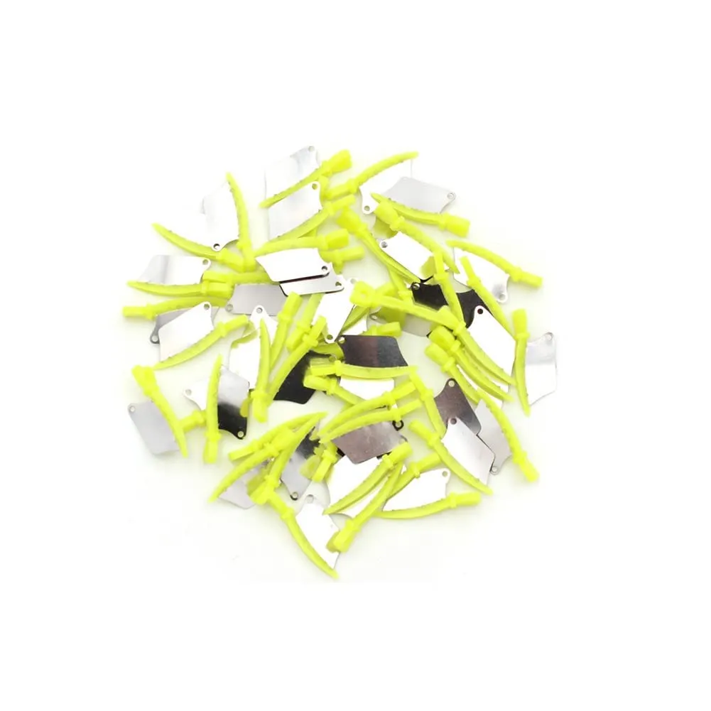 40Pcs/Box Dental Wedge Knife,Teeth Interproximal Plastic Wedge with Protection Dental Stainless Steel Matrix (Small-Green)