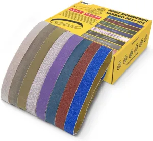 45-Piece 1/2" x 12" Knife Sharpener Sanding Belt Kit for Work Sharp Knife & Tool Sharpener (WSKTS & WSKTS-KT/Mk.1 & Mk.2) - Multiple Grits