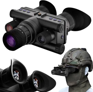 4K Helmet-Mounted Night Vision Monocular | 8X Magnification | 600m IR Range | IP65 Waterproof | 32GB Storage | Motion Detection | Hunting/Camping/Security (AR1)