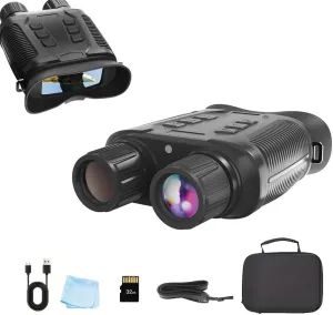 4K Night Vision Goggles for Adults, Infrared Binoculars with 3.2" HD Screen, 10X Optical & 8X Digital Zoom, 1000M Range, Rechargeable 4000mAh Battery