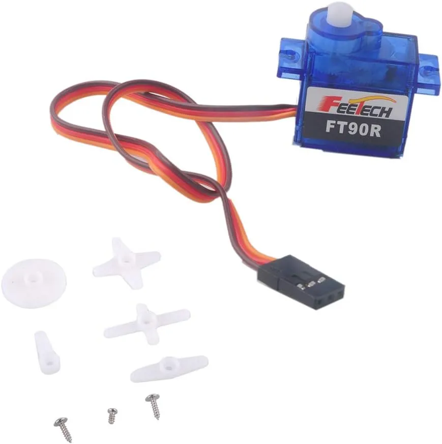 4pcs FT90R Digital Micro Servo (1.5kg/cm) - Small 360 Degree Continuous Rotation Servo Lightweight Servo 9g for Arduino RC Robot Car Helicopter Boat