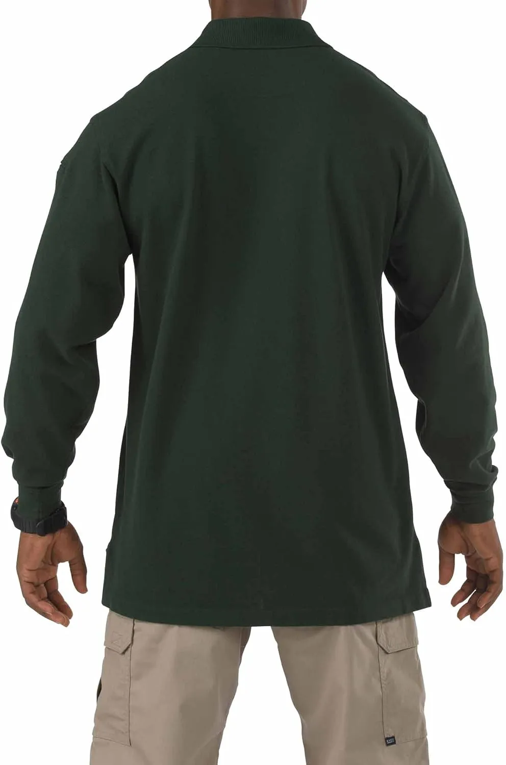 5.11 Tactical Professional Long Sleeve Polo Shirt, Cotton Pique Knit, Reinforced Seams, Style 42056