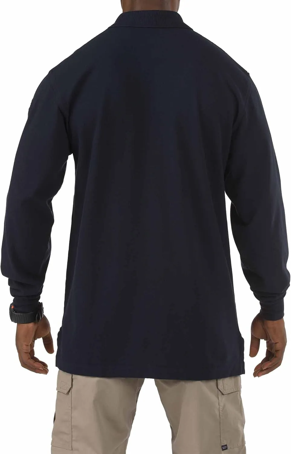 5.11 Tactical Professional Long Sleeve Polo Shirt, Cotton Pique Knit, Reinforced Seams, Style 42056