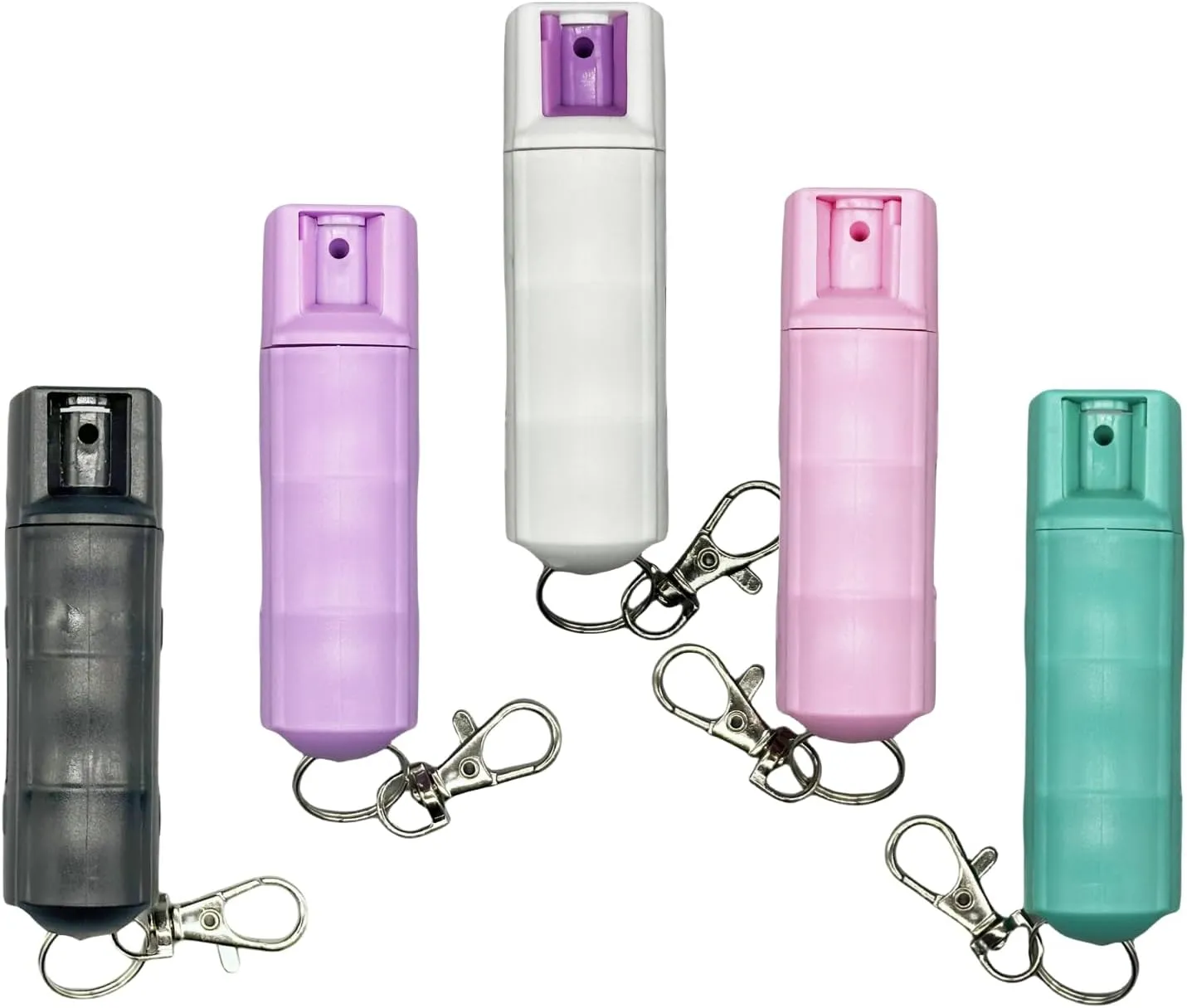 5pack Quick Action Pepper Spray Keychain for Girls Women, Portable 20mL Pepper Spray Bulk Pack