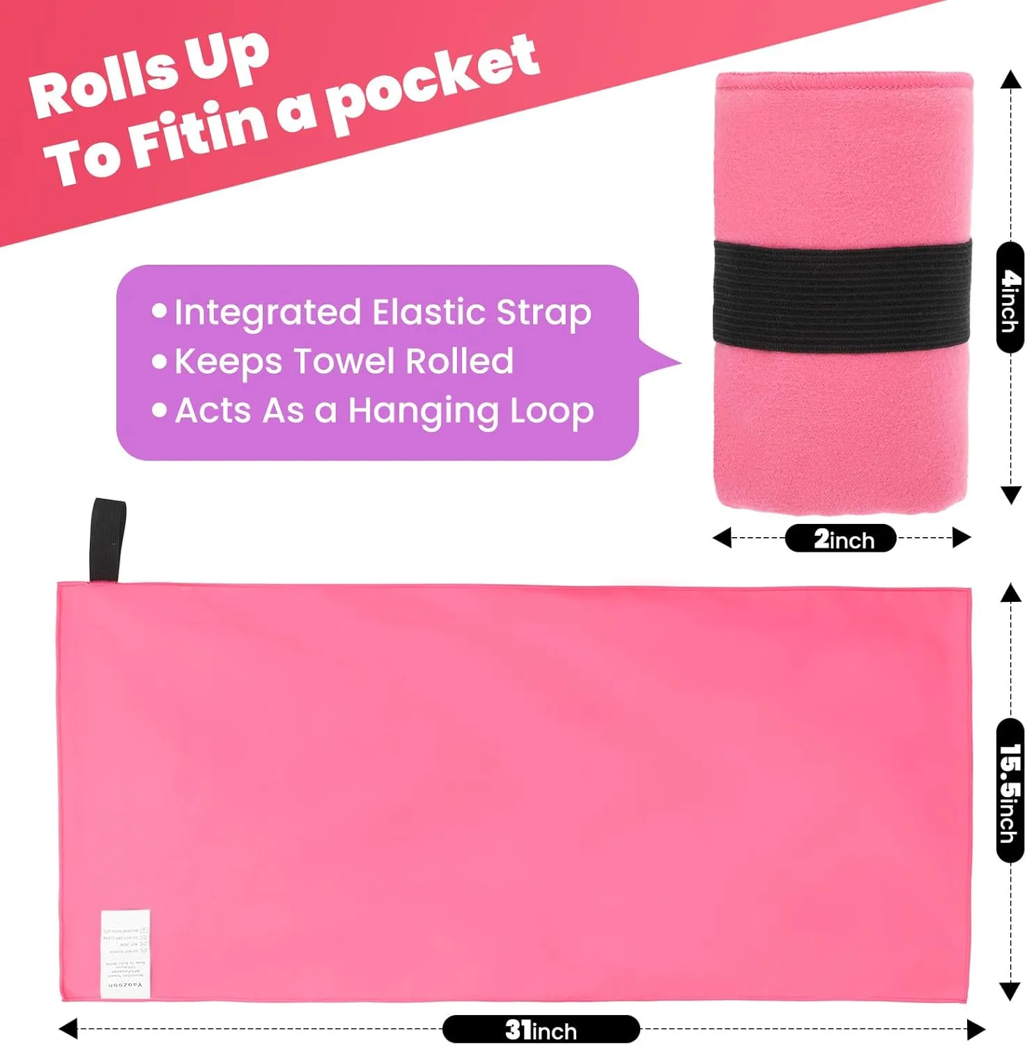6 Pack Microfiber Gym Towel Quick Dry Lightweight Workout Gear for Men Women Sports Exercise Fitness Tennis Running Riding Hiking Camping Yoga Sweat Towels(6 Pack(Light))