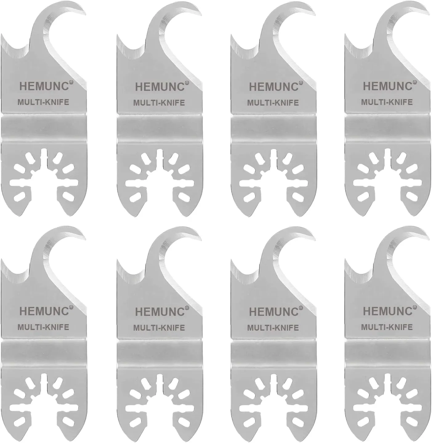 8PCS Oscillating Multitool Saw Blades, Oscillating Multi Tool Hook Knife Blade for Cutting Roofing Shingles, PVC Carpet, and Cardboard, Fit Dewalt Milwukee Rockwell Bosch Dremel Ryobi Ridgid