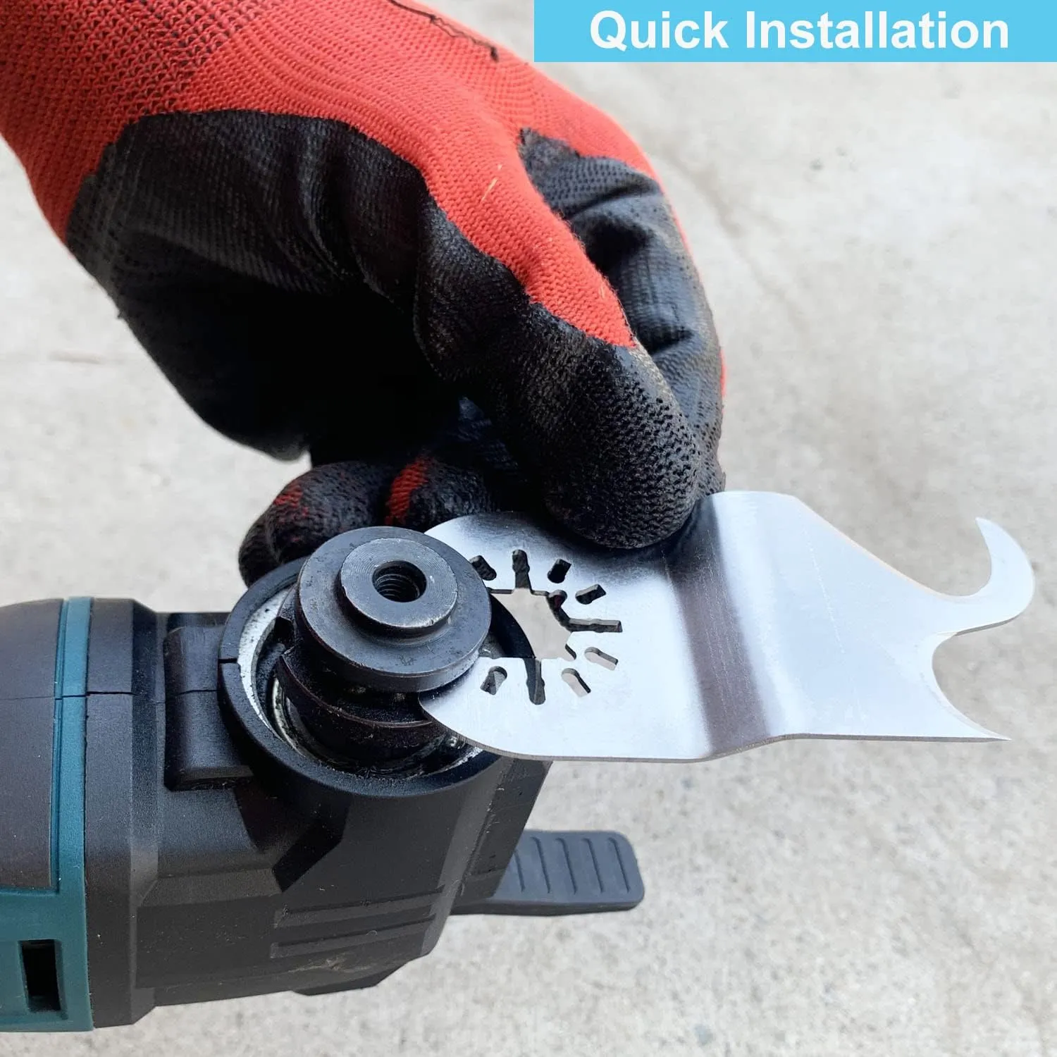 8PCS Oscillating Multitool Saw Blades, Oscillating Multi Tool Hook Knife Blade for Cutting Roofing Shingles, PVC Carpet, and Cardboard, Fit Dewalt Milwukee Rockwell Bosch Dremel Ryobi Ridgid