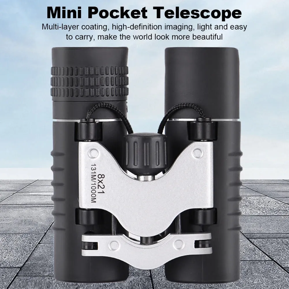 8x21 High-Powered Waterproof Binoculars – HD Wide-Field Optics for Bird Watching, Hunting & Events