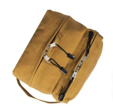 9126 Coyote Canvas Dual Compartment Travel Kit Ditty Hygiene Bag (gtt)