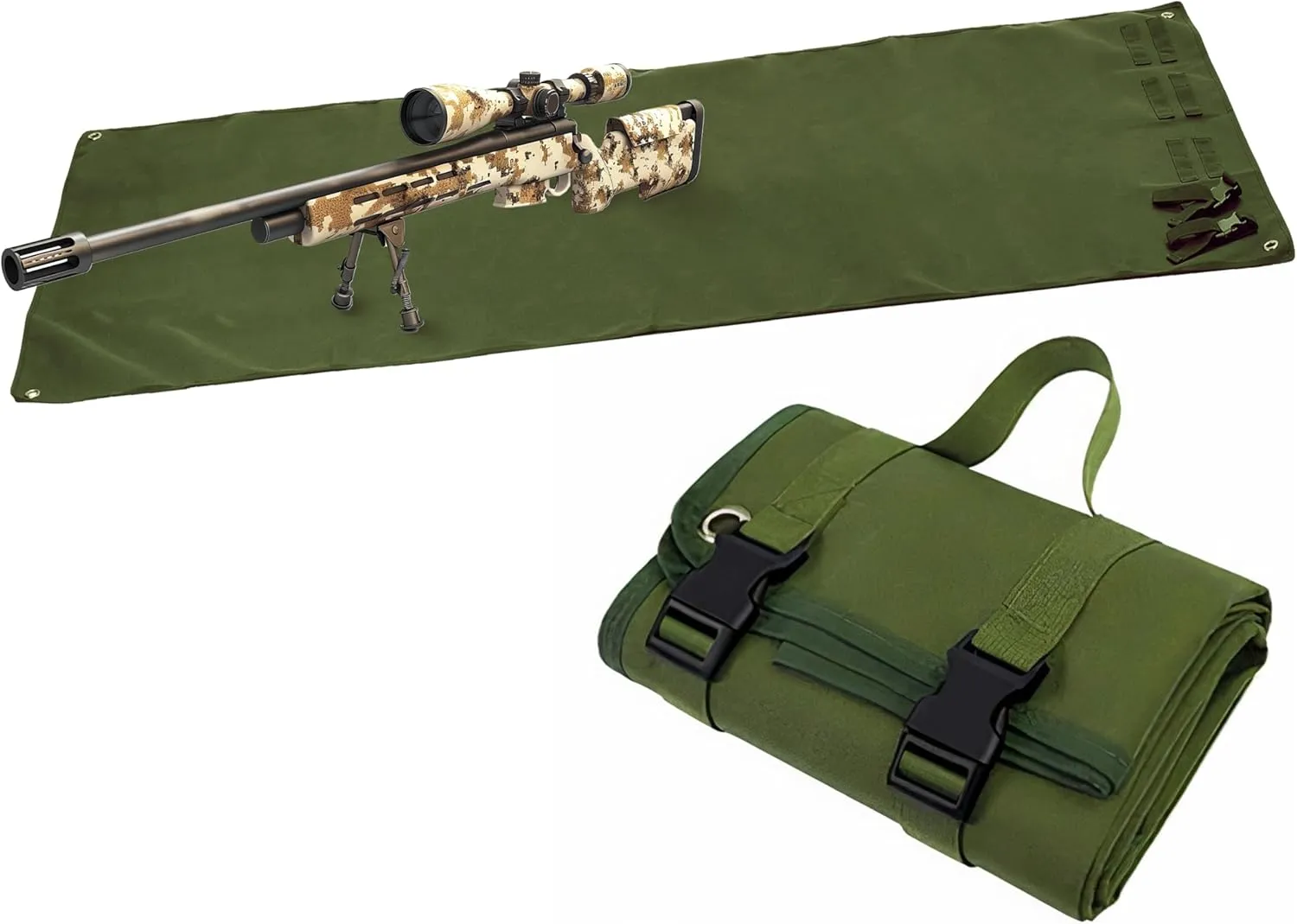 ACOWAY Roll-Up Shooting Mat - Tactical Shooter Mat for Range Rifle Hunting - Outdoor Hunting Accessories - Durable, Non-Slip, Durable Double-Layered Nylon