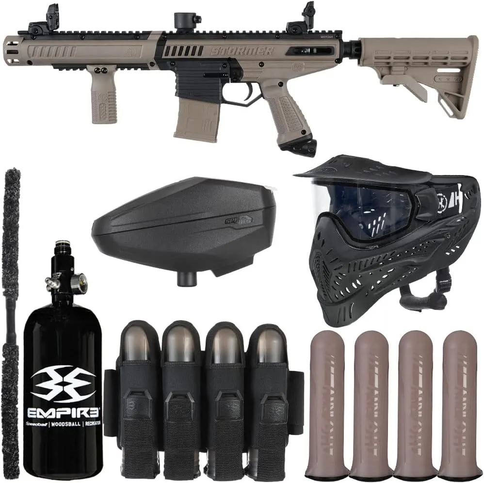Action Village Tippmann Stormer Elite Dual Fed Rivalry Paintball Gun Package Kit