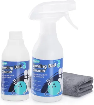 Adhafera Bowling Ball Cleaner Kit – 10oz Spray Cleaner for Bowling Balls with 3 Modes & Dual-Sided Towel, Ideal Gift for Bowlers