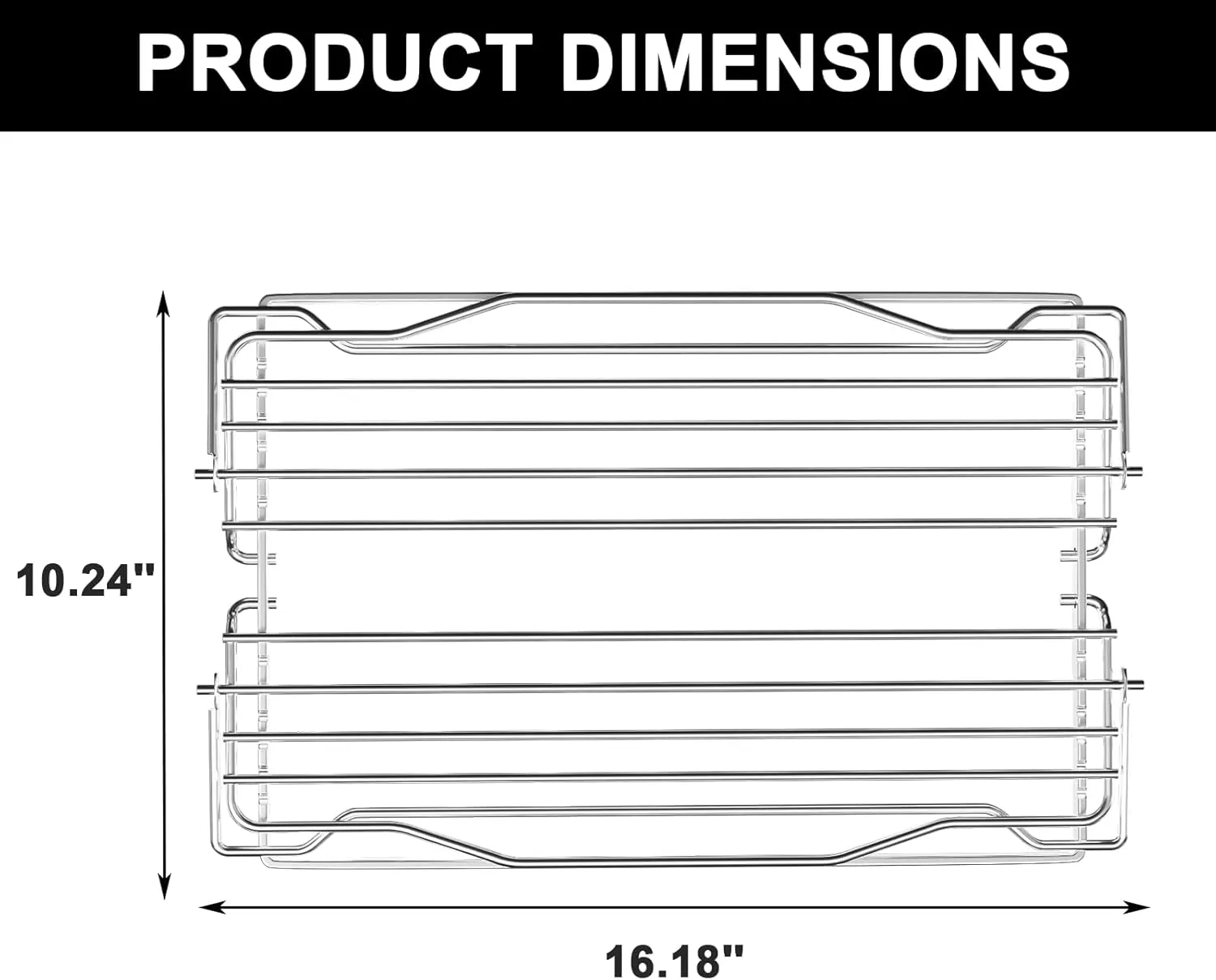 Adjustable Turkey Roasting Rack, Poultry Rack for Ovens, Smokers, Grills, Chicken Roasting Rack, V Rack for Turkey Roast Rack, Chrome Plated Meat Rack