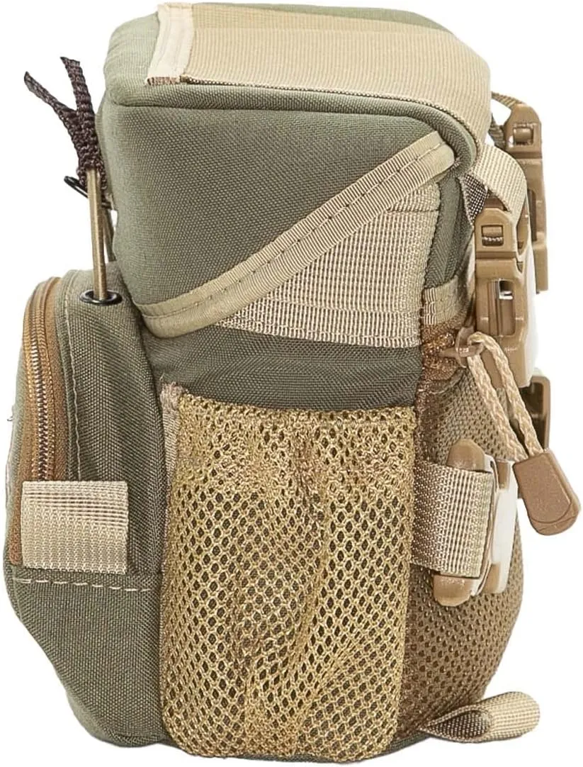 Alaska Guide Creations Hybrid Binocular Pack | Compact Utility Bag with Mesh Side Pockets | Binocular Harness for Comfort and Quick Access (Multicam)
