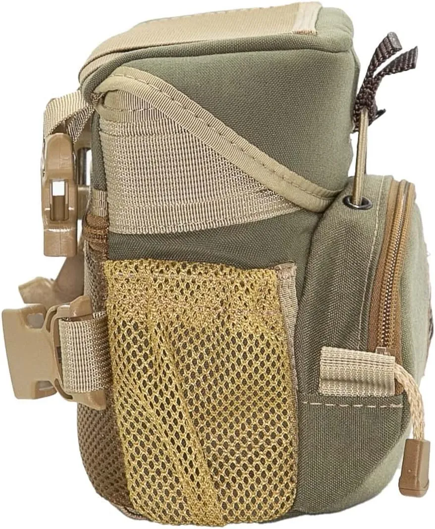 Alaska Guide Creations Hybrid Binocular Pack | Compact Utility Bag with Mesh Side Pockets | Binocular Harness for Comfort and Quick Access (Multicam)
