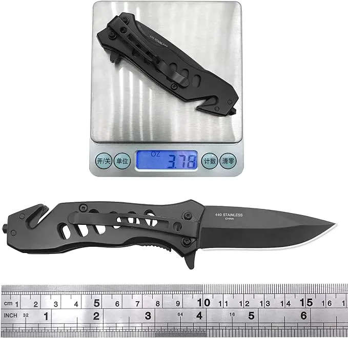 ALBATROSS TS001-2 Camping Survival Kit, Outdoor Emergency Gear Kit for Camping Hiking Travelling,Includes Knife,seltbelt Cutter,Glass Breaker,Flashlight,Compass, Thermometer,Gift Box