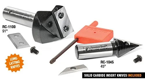 Amana Tool RC-1045 V Groove Router Bit CNC Insert 45 Deg x 7/8 CH x 1/2 Inch Shank, Miter Fold Blade, Signmaking and Lettering
