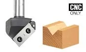 Amana Tool RC-1045 V Groove Router Bit CNC Insert 45 Deg x 7/8 CH x 1/2 Inch Shank, Miter Fold Blade, Signmaking and Lettering