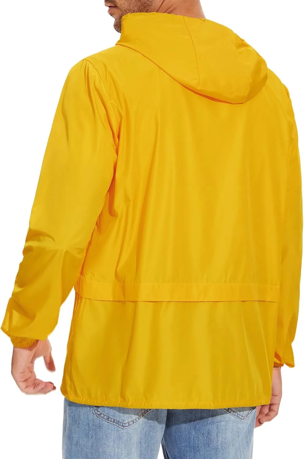 American Trends Packable Mens Rain Jacket Lightweight Waterproof Raincoats with Hood Windbreaker for Travel M-3XL Available