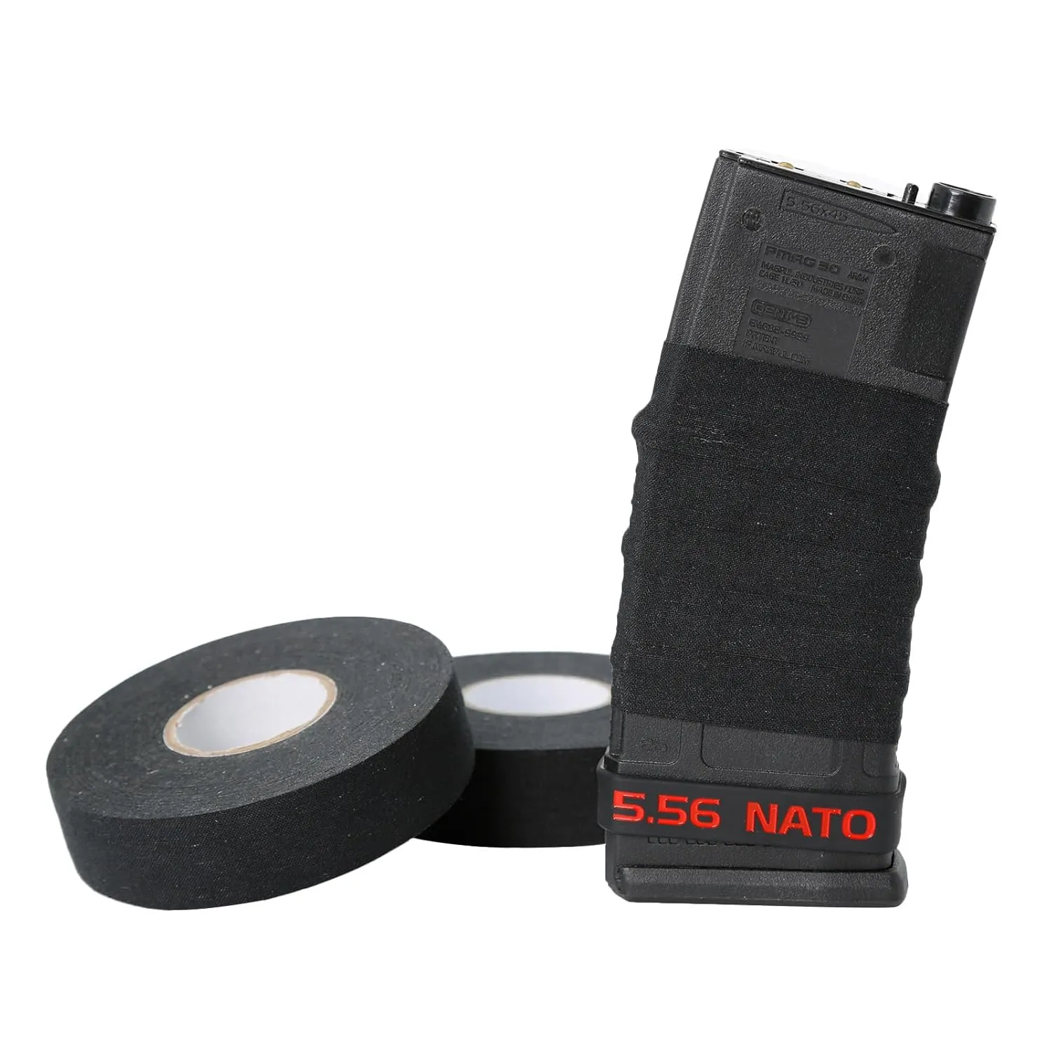 Aolamegs 2 Roll Gun Grip Tape - 1 Inch x 27.34 Yards Black Goon Tape, Multipurpose Tape Handle Protector, Non-Slip Strong Over Grip Tape for Guns, Rifles and Shotguns