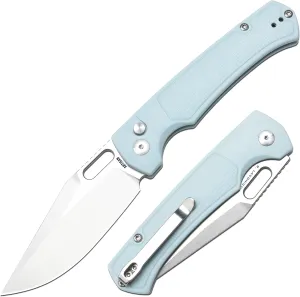 ARTISANCUTLERY REVEL Folding Pocket Knife with 3.54'' AR-RPM9 Steel Blade, EDC Knife with FRN Handle for Camping Hiking(1867P Mint Green)