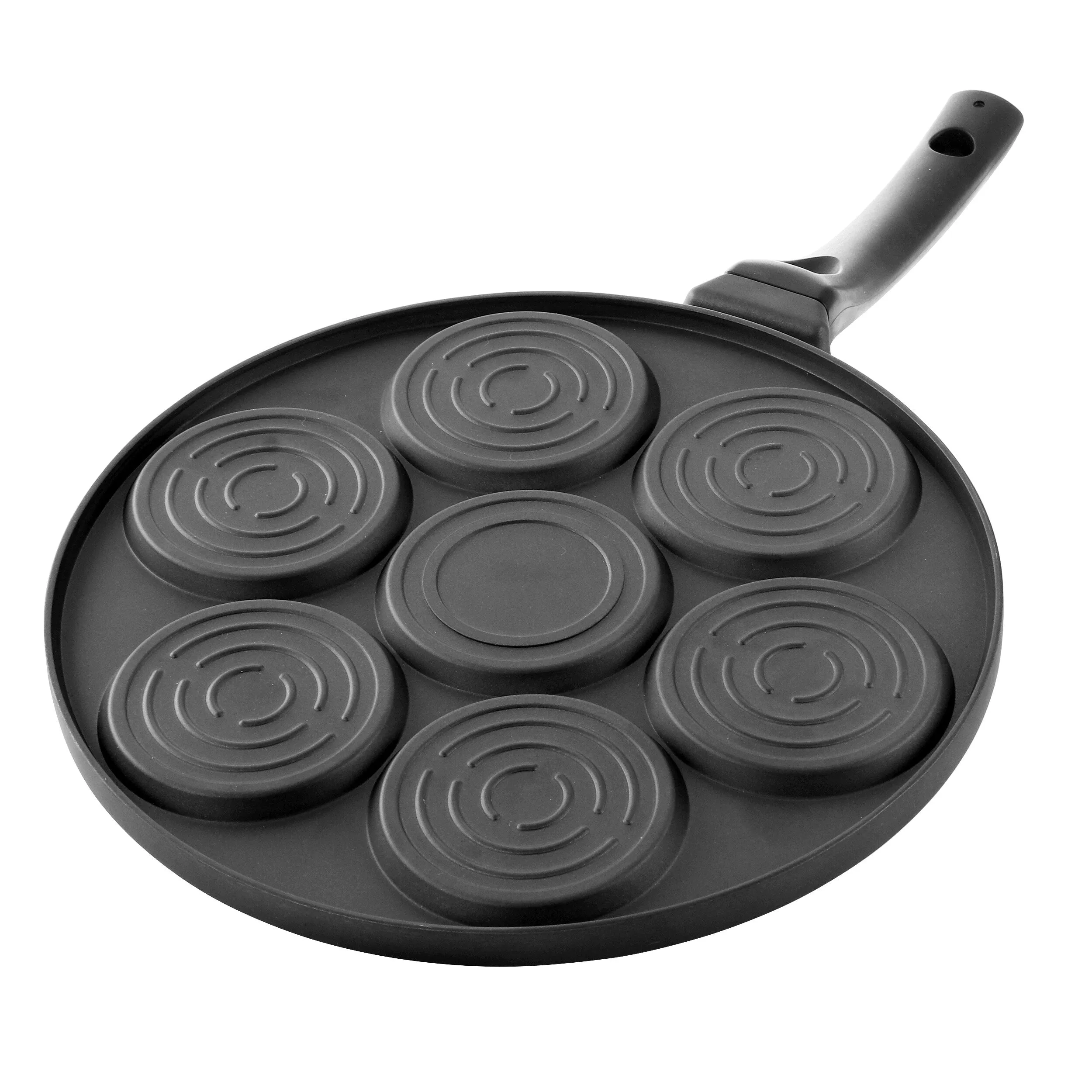 Assorted Smiley Face 10.5 Inch Round Nonstick Pancake Pan with Stay-Cool Handle